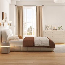 Zurich Nest Fleece Upholstered Premium Bed