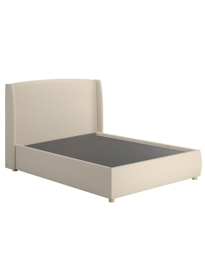 Aurista Tufted Beige Color Bed