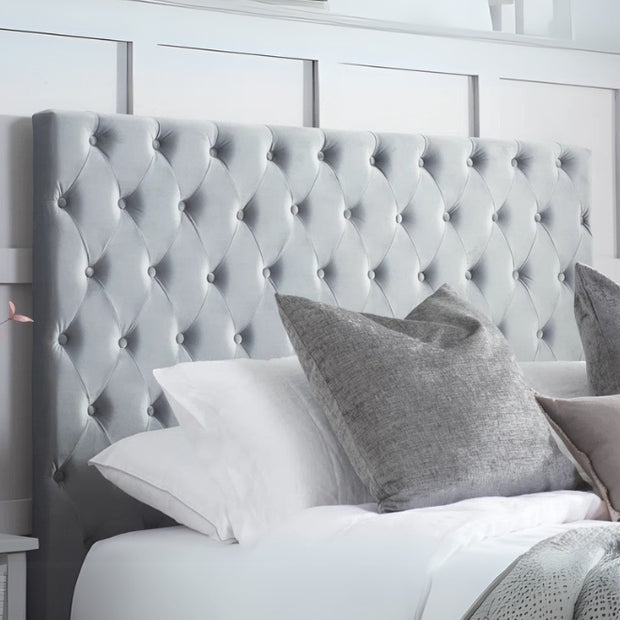 Bliss Breeze Tufted Upholstered Grey Color Bed