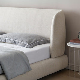 Nova Nap Upholstered Premium Off White Color Bed