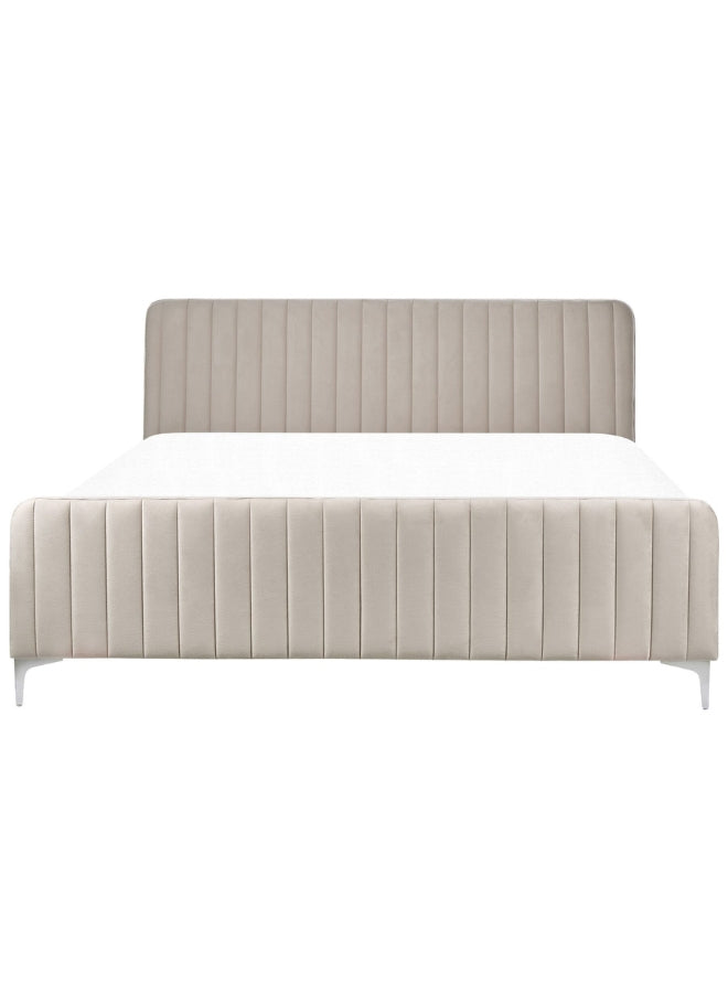 Sleep Haven Upholstered Dark Beige Color Bed