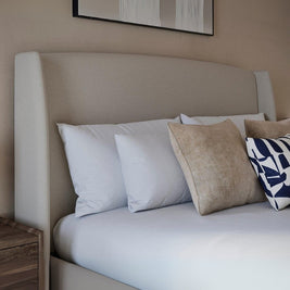 Aurista Tufted Beige Color Bed