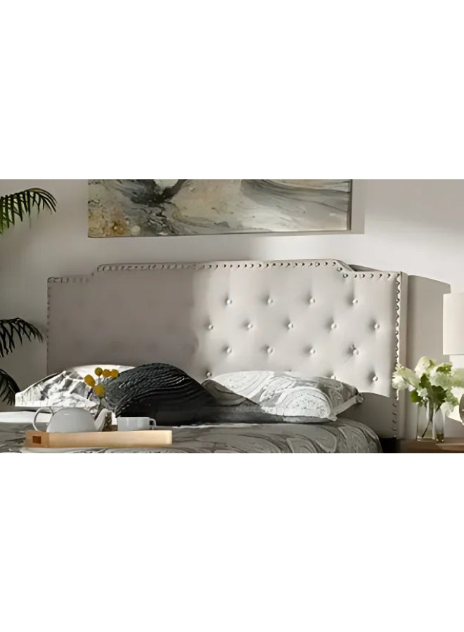 Arvella Tufted Beige Color Bed