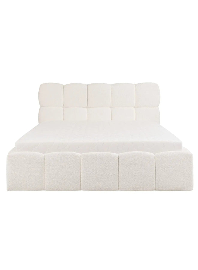 Haven Hideway Upholstered Premium Off White Color Bed