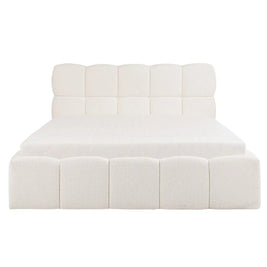 Haven Hideway Upholstered Premium Off White Color Bed