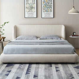 Nova Nap Upholstered Premium Off White Color Bed