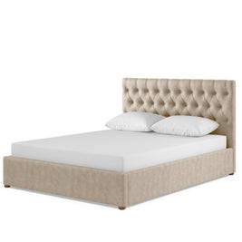 Venice Comfort Tufted Upholstered Beige Color Bed