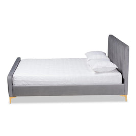 Belisse Upholstered Grey Color Bed