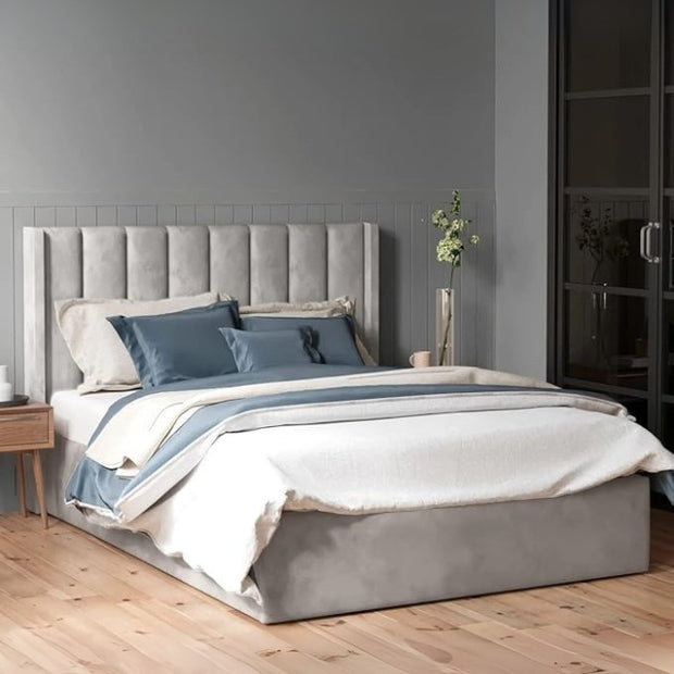 Slumbroza Stance Tufted Upholstered Grey Color Bed