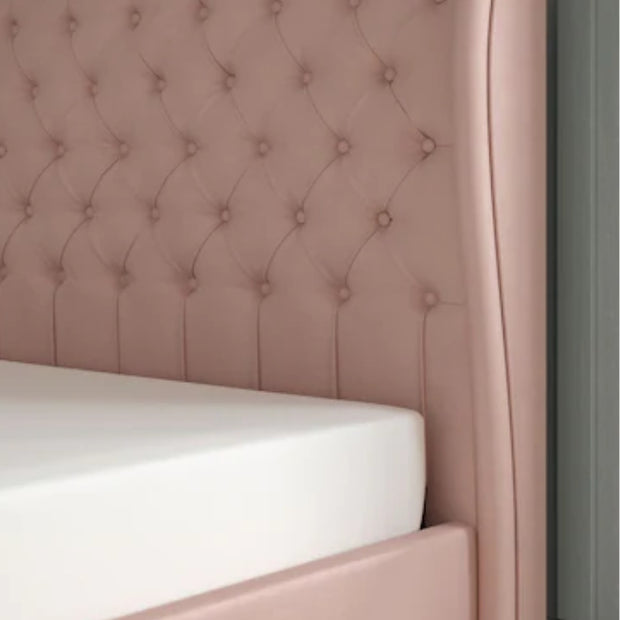 Tranquil Nights Tufted Upholstered Pink Color Bed