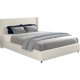 Auroria Upholstered Beige Color Bed