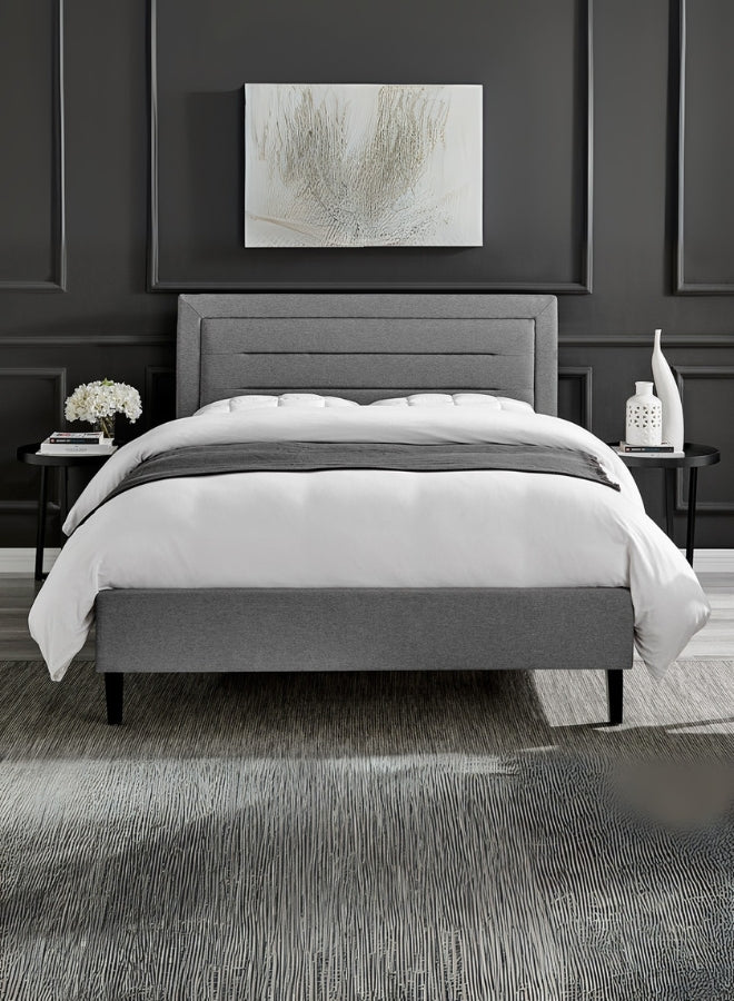 Cozy Retreat Upholstered Grey Color Bed