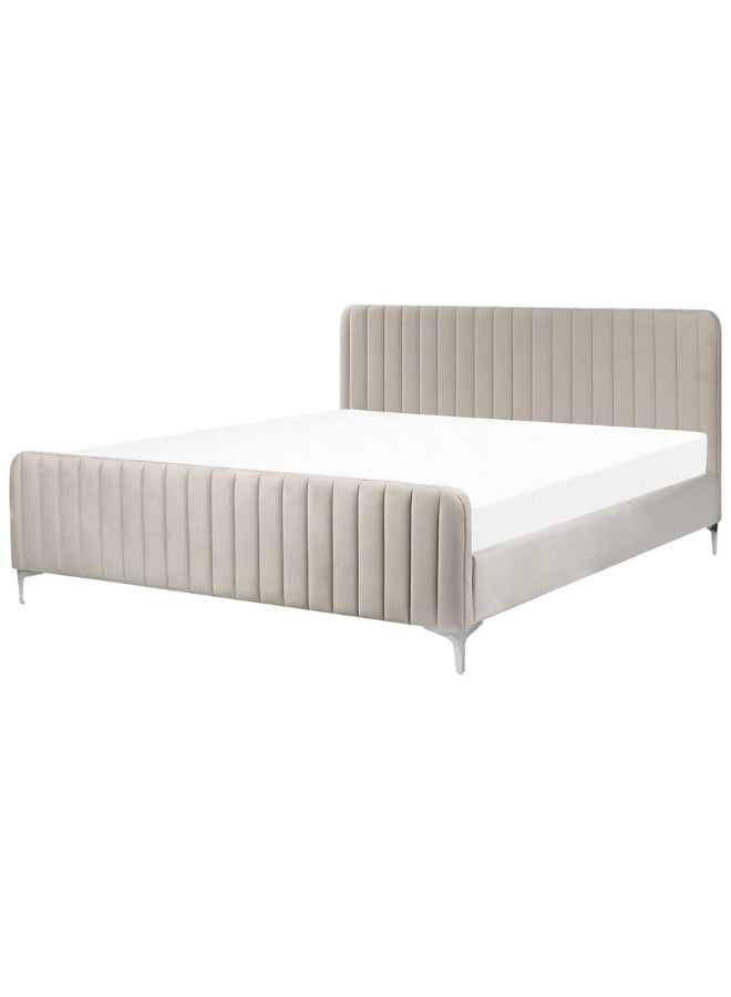 Sleep Haven Upholstered Dark Beige Color Bed