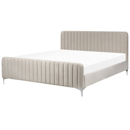 Sleep Haven Upholstered Dark Beige Color Bed