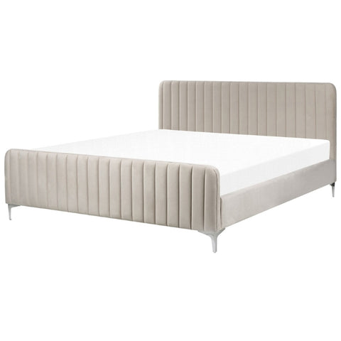 Sleep Haven Upholstered Dark Beige Color Bed