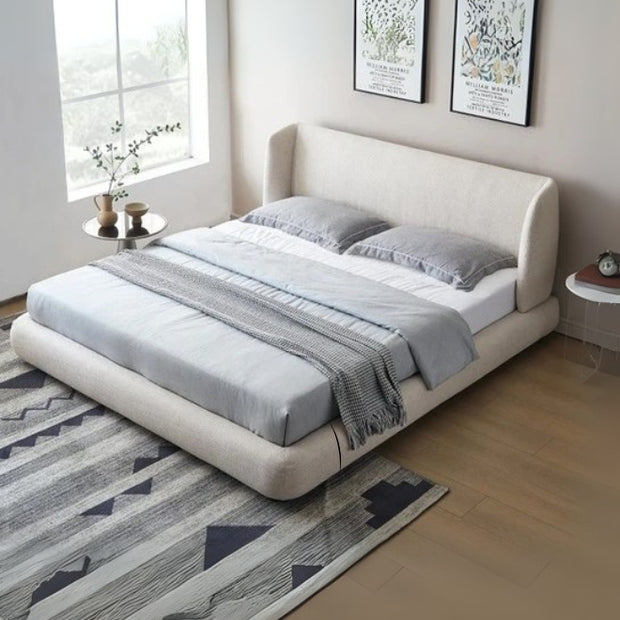 Nova Nap Upholstered Premium Large Twin Size ( Mattress Size 140 X 190 CM ) Off White Color Bed Size 220 L X  170 W ( Mattress Sold Separately ) Headboard Height 120 CM