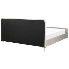 Sleep Haven Upholstered Dark Beige Color Bed
