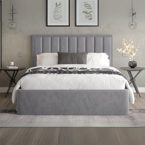 Soothe Snooze Upholstered Grey Color Bed
