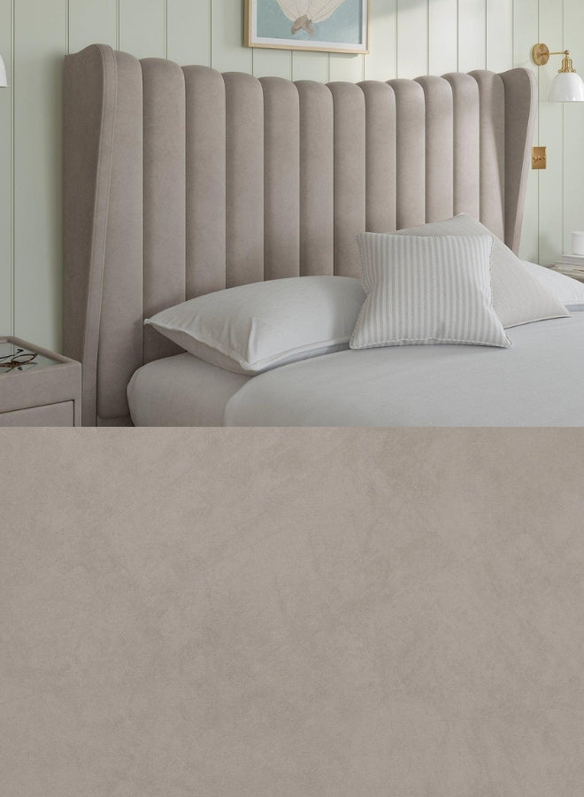 Royal Harmony Upholstered Dark Beige Color Bed