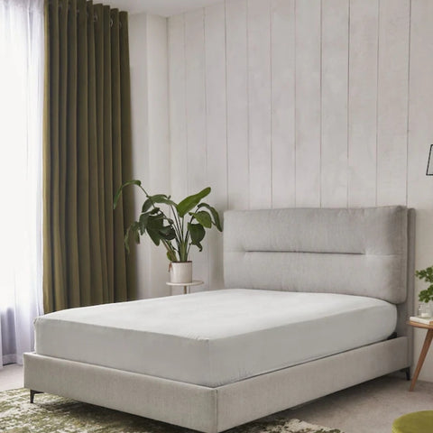 Tokyo Serenity Upholstered Premium Dark Beige Color Bed