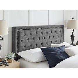 Dreamy Retreat Tufted Upholstered Grey Color Bed