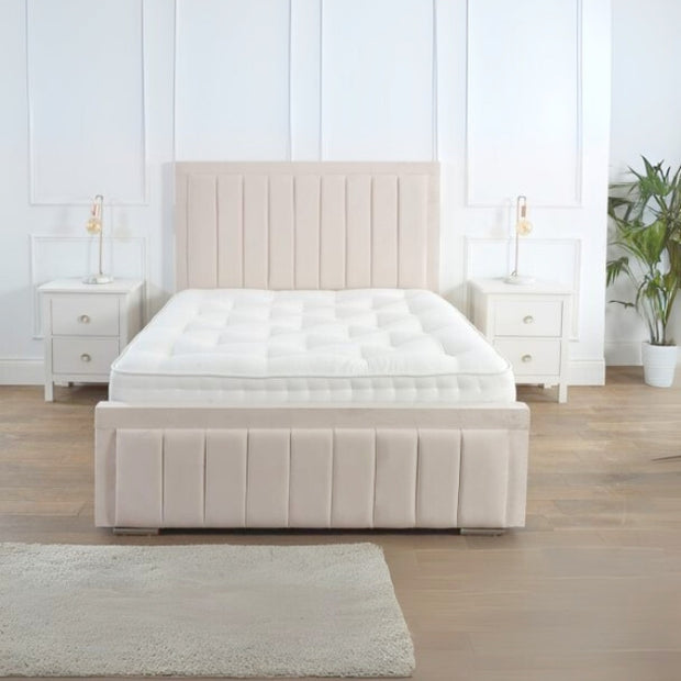 Harmony Dreams Upholstered Dark Beige Color Bed