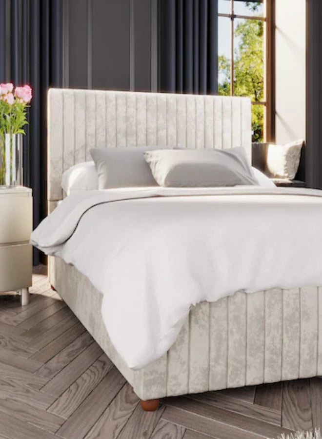 Harmony Haven Upholstered Dark Beige Color Bed