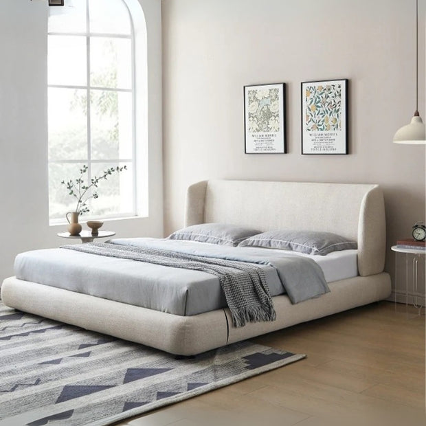 Nova Nap Upholstered Premium Off White Color Bed