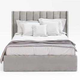 Slumbroza Stance Tufted Upholstered Grey Color Bed