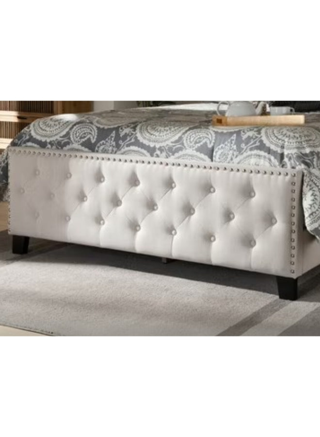 Arvella Tufted Beige Color Bed