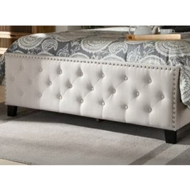 Arvella Tufted Beige Color Bed
