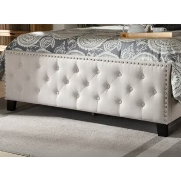 Arvella Tufted Beige Color Bed