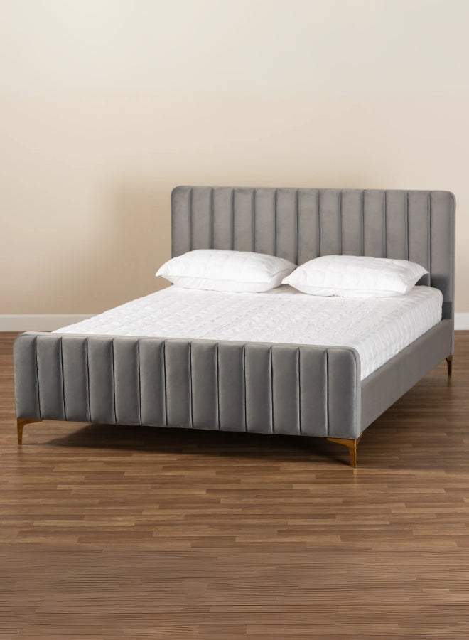 Belisse Upholstered Grey Color Bed