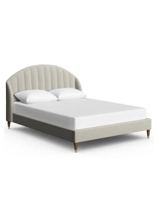Seraphic Dreams Upholstered Dark Beige Color Bed