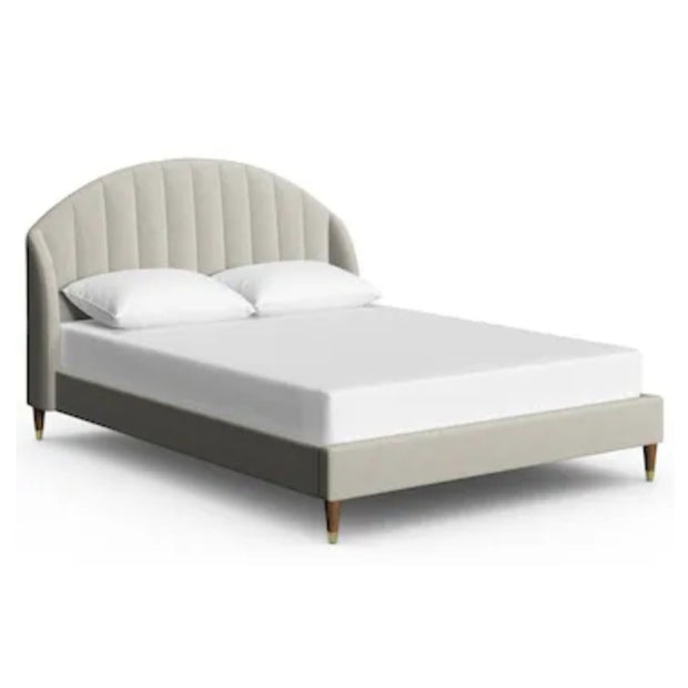 Seraphic Dreams Upholstered Dark Beige Color Bed
