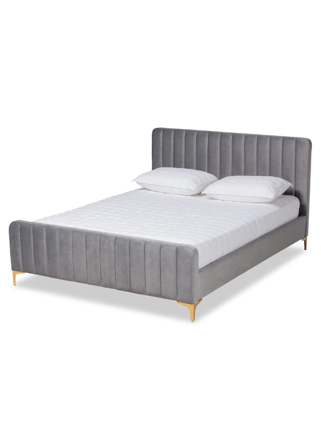 Belisse Upholstered Grey Color Bed