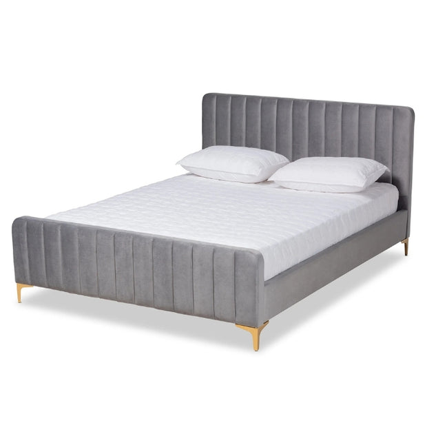 Belisse Upholstered Grey Color Bed