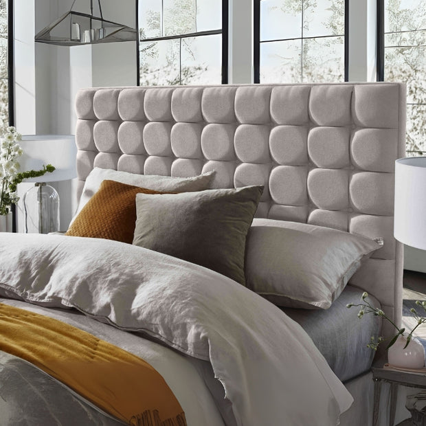 Cascade Cloud Tufted Upholstered Beige Color Bed