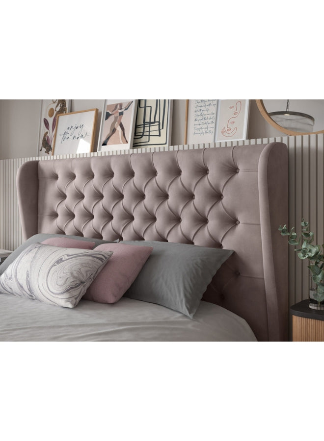 Radiant Dreams Tufted Upholstered Dark Pink Color Bed