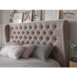 Radiant Dreams Tufted Upholstered Dark Pink Color Bed