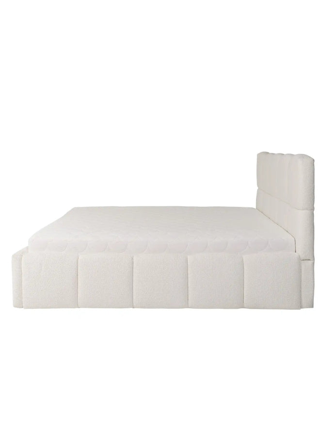 Haven Hideway Upholstered Premium Off White Color Bed
