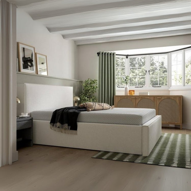 Celestial Comfort Upholstered White Color Bed